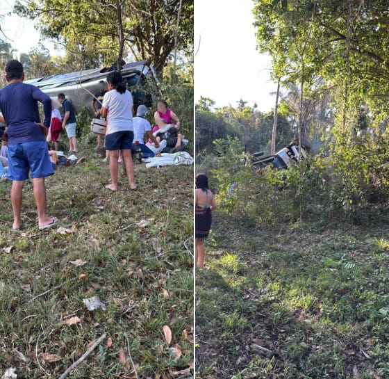 Tombamento de ônibus na Serra de São Vicente deixa 2 idosas mortas e 32 feridos