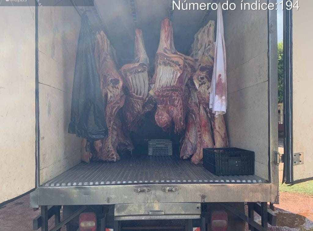 Carga de quase três toneladas de carne estragada é apreendida a caminho de Várzea Grande