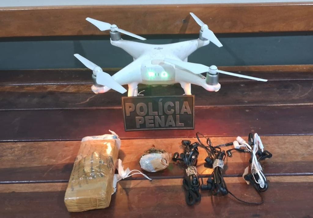 Drone com materiais ilícitos é apreendido por policiais penais na Penitenciária de Rondonópolis