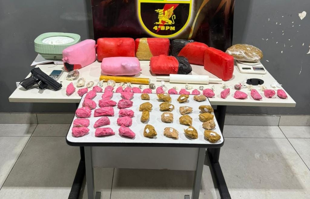 Casal é preso com oito tabletes mais 68 porções de super maconha em Várzea Grande