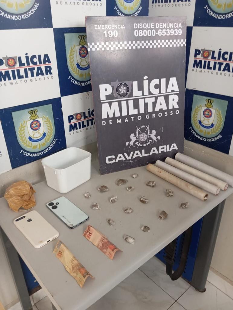 Cavalaria da PM apreende adolescente com porções de drogas em Cuiabá
