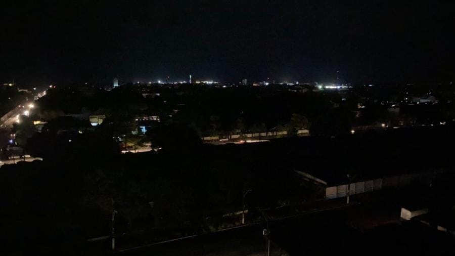 Apagão atinge Cuiabá e outros 32 municípios de MT, e deixa 295 mil pessoas sem energia elétrica