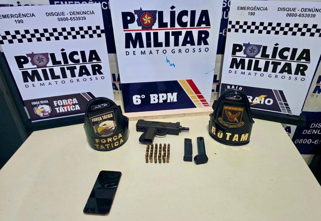 PM frustra plano de homicídio e apreende menores faccionados com submetralhadora