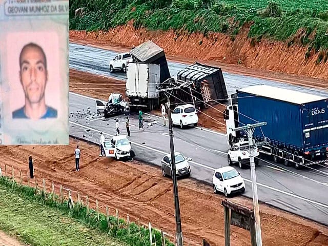 Professor de 36 anos morre em acidente envolvendo quatro veículos na rodovia BR-163