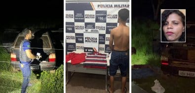 Mulher é achada morta dentro de carro abandonado no meio de pasto e menor apreendido