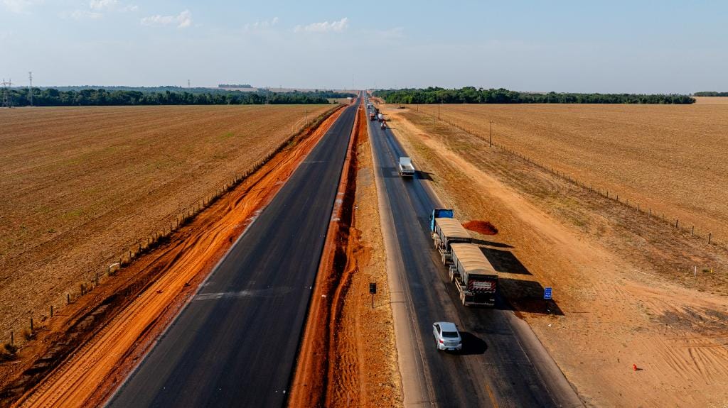 MT e Nova Rota entregam mais 130 km de pista duplicada na BR-163 nesta quinta-feira