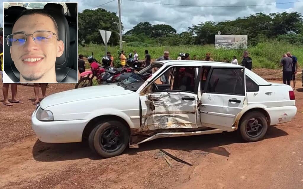 Jovem é arremessado de moto, bate cabeça em para-brisa de carro e morre em Mato Grosso