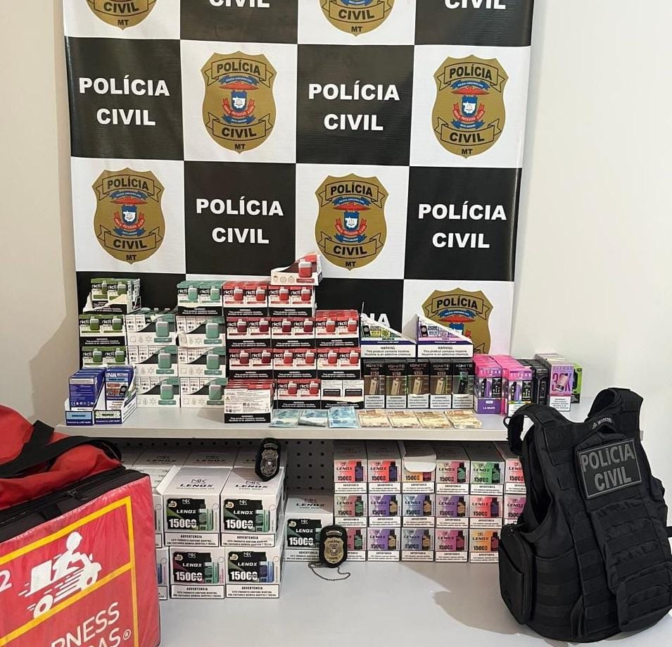 Faccionada e filho são presos pela Polícia Civil com 600 cigarros eletrônicos