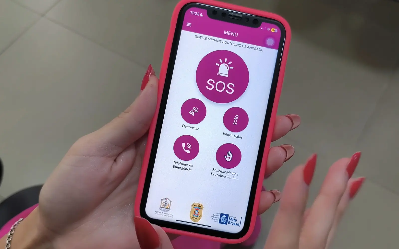 Vítima de violência em Mato Grosso relata como foi salva graças ao Botão do Pânico