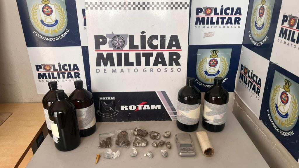 Rotam prende homem em flagrante por tráfico de drogas em Cuiabá