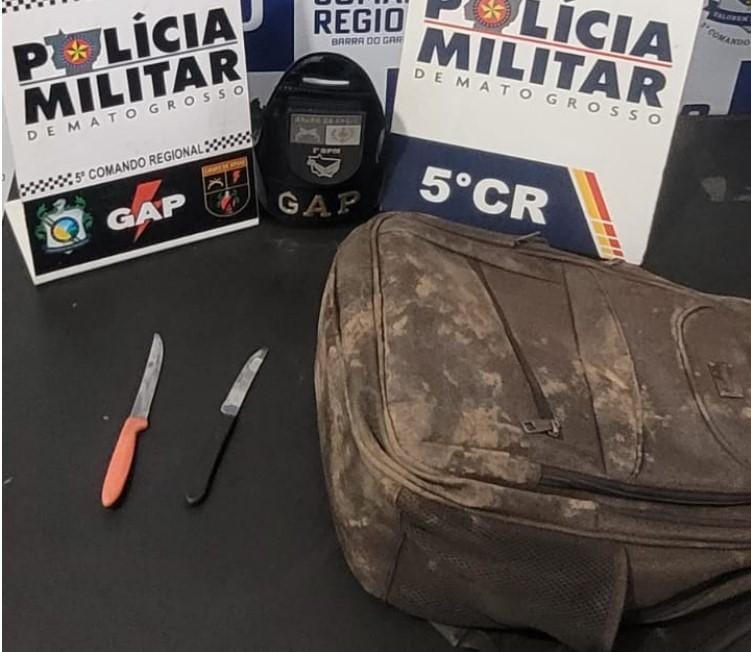 Criminoso é preso durante fuga após tentar matar colega com golpes de faca