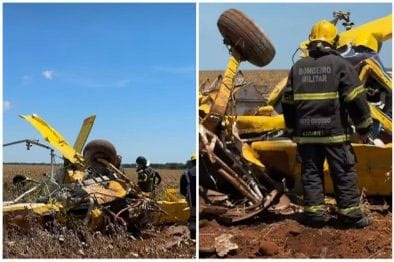 Piloto morre em queda de avião agrícola em fazenda na região  médio-norte de Mato Grosso