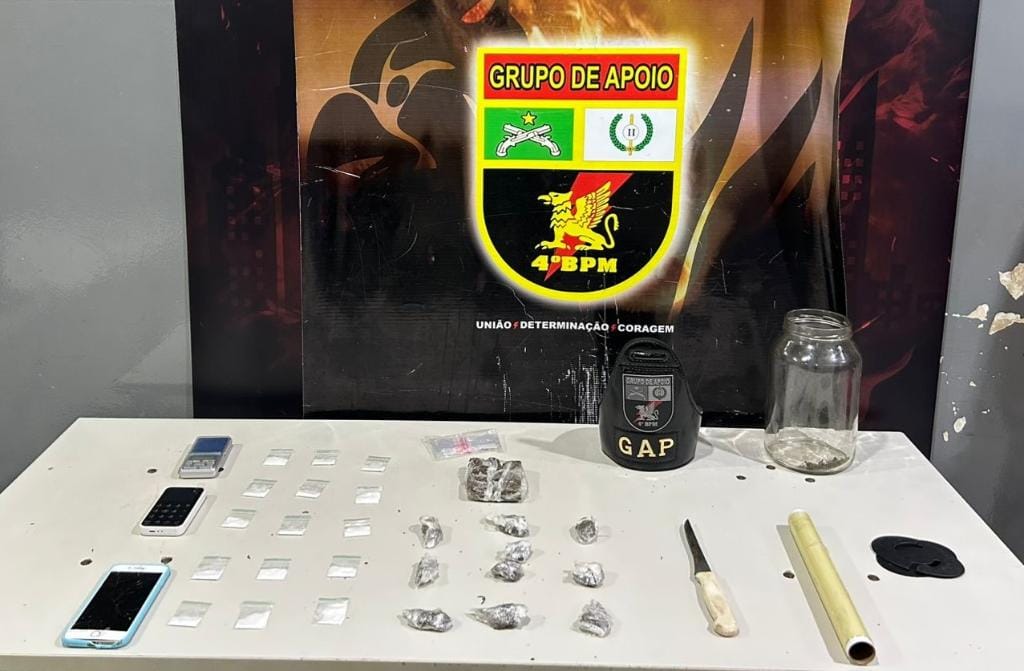 PM apreende dois adolescentes e 82 porções de entorpecentes em Várzea Grande