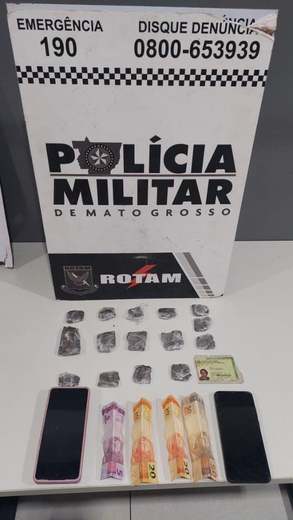 Rapaz e mulher são presos pela Rotam por tráfico de drogas em Várzea Grande