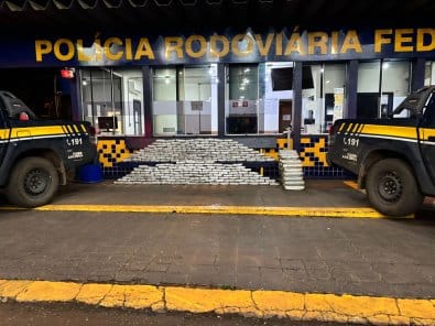 Motorista é preso pela PRF na BR-364 transportando quase 300 kg de supermaconha