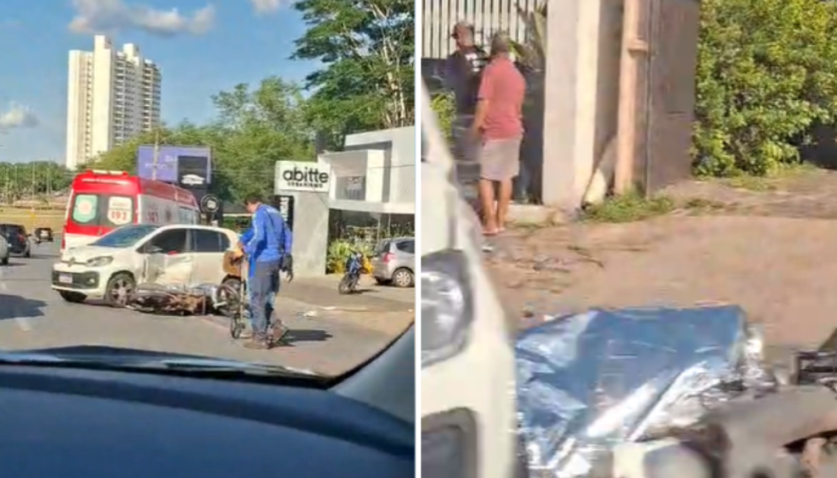 Motociclista morre após ser atingido por dois carros em avenida de Cuiabá