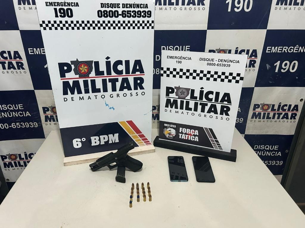 Polícia Militar prende dois faccionados em moto com pistola e impede assassinato de rival