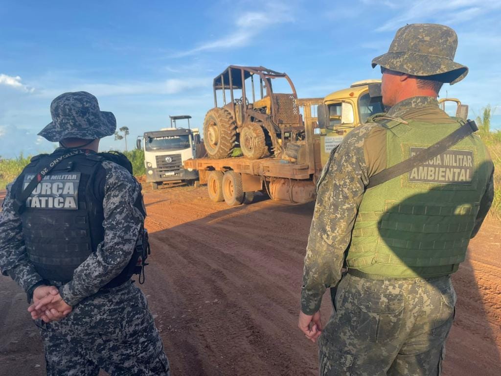 Batalhão Ambiental da PM apreende equipamentos após denúncia de crime em zona rural