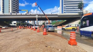 Intervenção parcial do trânsito no viaduto do CPA deve durar até duas semanas