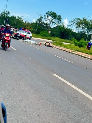 Ciclista morre atropelado por Fiat Uno na Estrada da Guarita em Várzea Grande