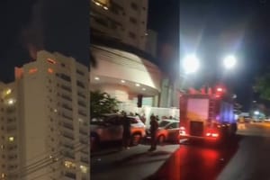 Incêndio destrói cozinha de apartamento na cobertura de prédio de luxo em Cuiabá