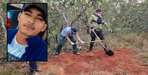 Jovem de 22 anos que estava desaparecido é encontrado enterrado em cova rasa