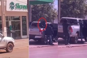 Bando fortemente armado invade agência do Sicredi e foge com dois reféns; PM realiza cerco - (vídeos)