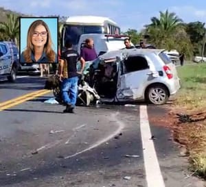 Colisão entre carro e caminhonete mata motorista e fere prefeita de Barão de Melgaço; veja vídeo