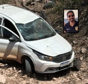 Delegado da PC sofre acidente de carro em rodovia estadual e é transferido para Cuiabá