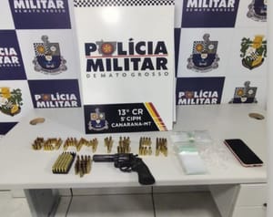 Polícia prende homem por ameaça contra a ex-namorada e apreende revólver com 157 munições