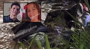 Adolescentes de 17 e 12 anos morrem em acidente após carro cair em rio em MT