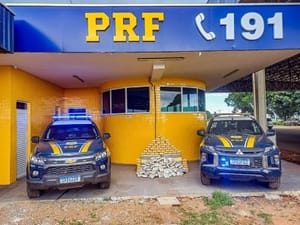 Dois motoristas são presos pela PRF com mais de 200 kg de drogas na rodovia BR-070