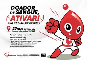 Tribunal de Contas promove campanha de doação de sangue nesta quinta-feira