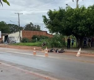 Motociclista morre após cair em quebra-molas e ser atropelado caminhão em MT