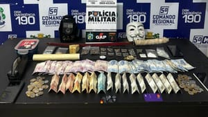 Polícia Militar prende dupla suspeita por tentativa de roubo a joalheria e tráfico de drogas