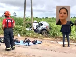 Cuiabana morre após carro sair da pista e bater em estrutura na rodovia MT-140