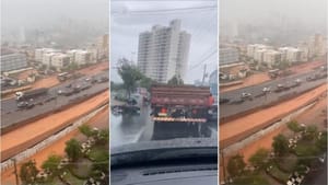 Chuva alaga ruas e eleva nível de córregos, mas não causa ocorrências graves na capital