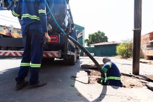 Operação de limpeza urbana flagra descarte ilegal de óleo em avenida comercial de Cuiabá