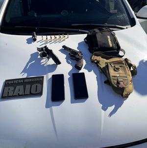 Polícia prende dupla por porte ilegal de arma de fogo após acidente de trânsito em Cuiabá